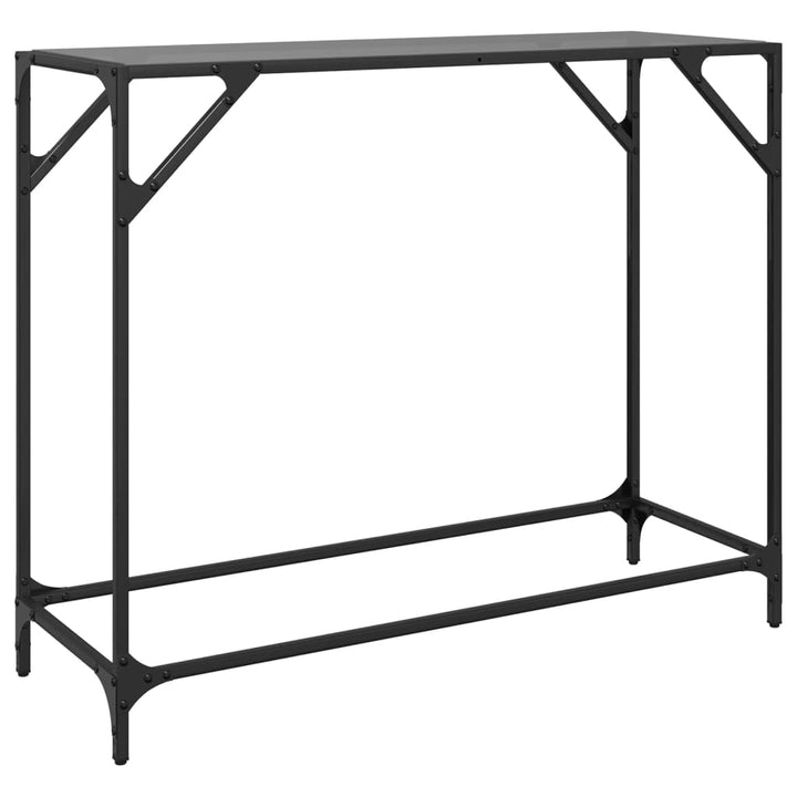 Konsolbord Med Glasskiva Stål