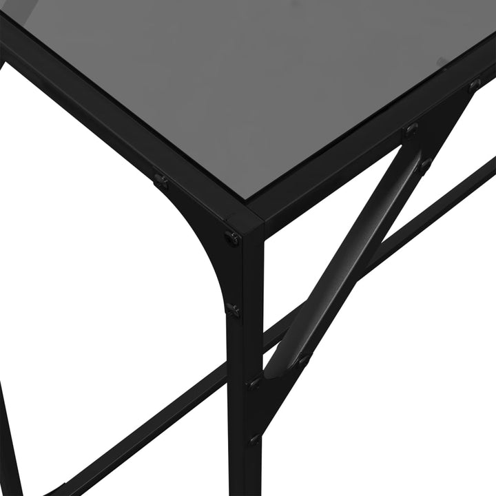 Konsolbord Med Glasskiva Stål