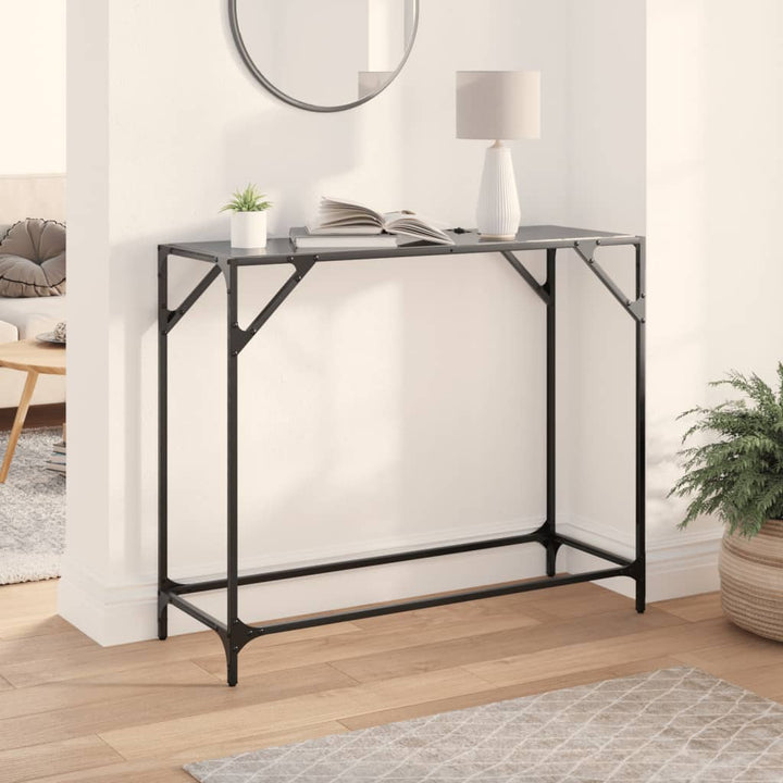 Konsolbord Med Glasskiva Stål