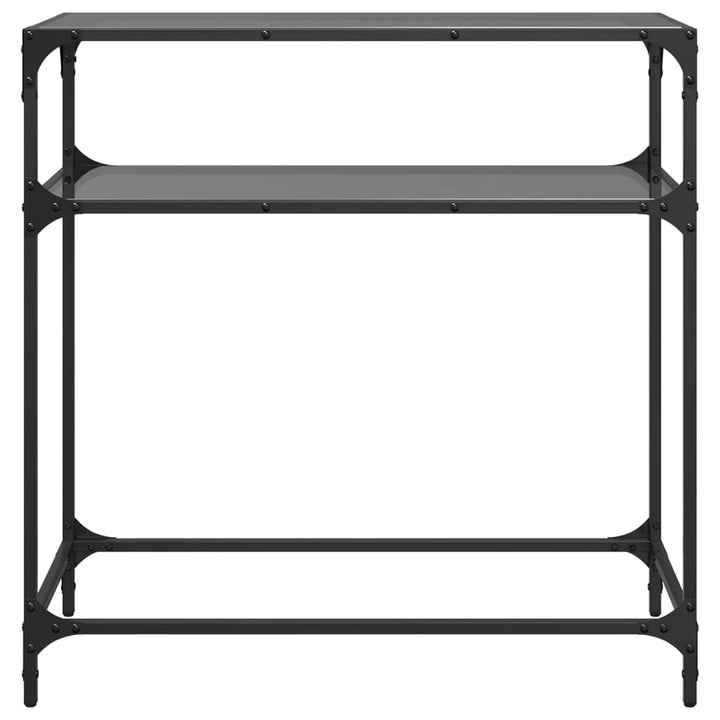 Konsolbord Med Glasskiva Stål