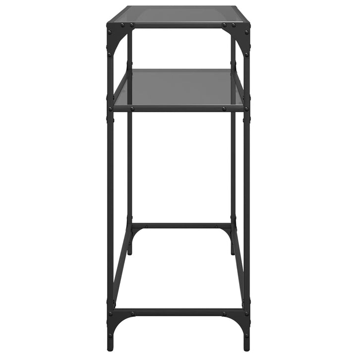 Konsolbord Med Glasskiva Stål