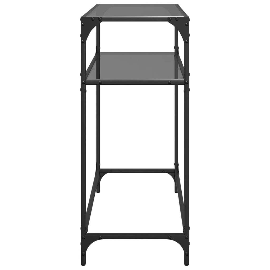 Konsolbord Med Glasskiva Stål