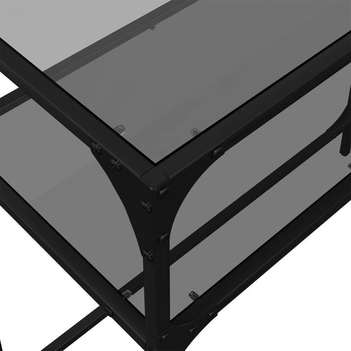 Konsolbord Med Glasskiva Stål