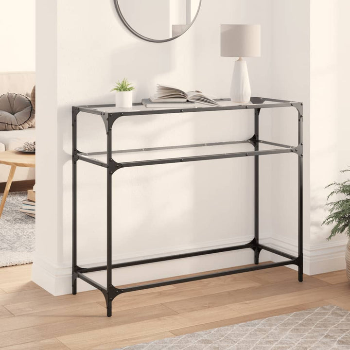 Konsolbord Med Glasskiva Stål