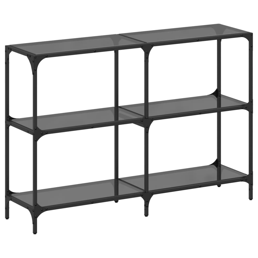 Konsolbord Med Glasskiva 118,5X30X81 Cm Stål
