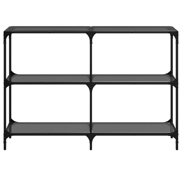 Konsolbord Med Glasskiva 118,5X30X81 Cm Stål