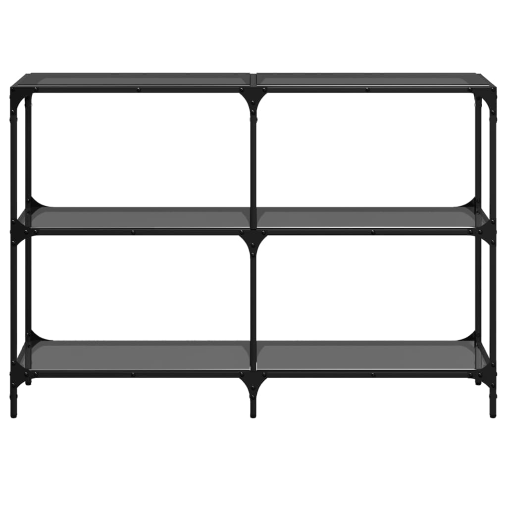 Konsolbord Med Glasskiva 118,5X30X81 Cm Stål