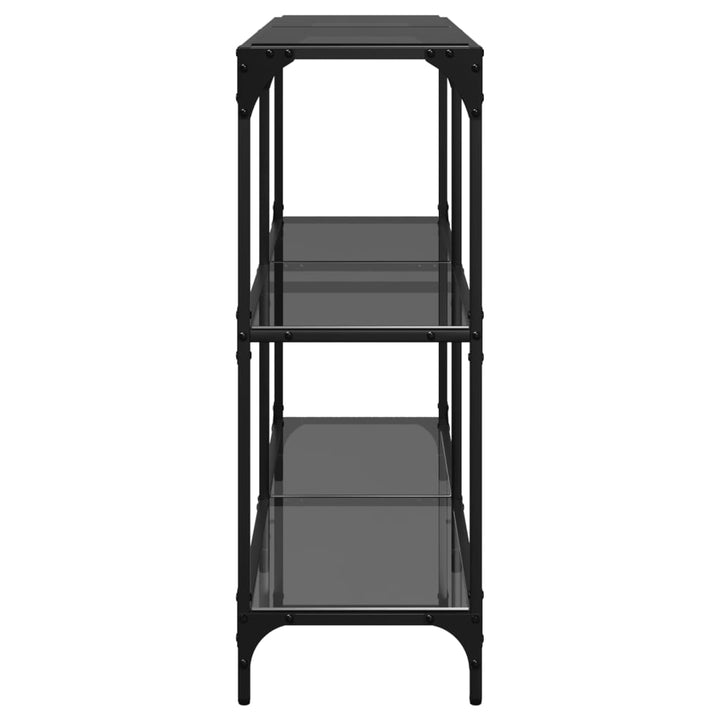 Konsolbord Med Glasskiva 118,5X30X81 Cm Stål