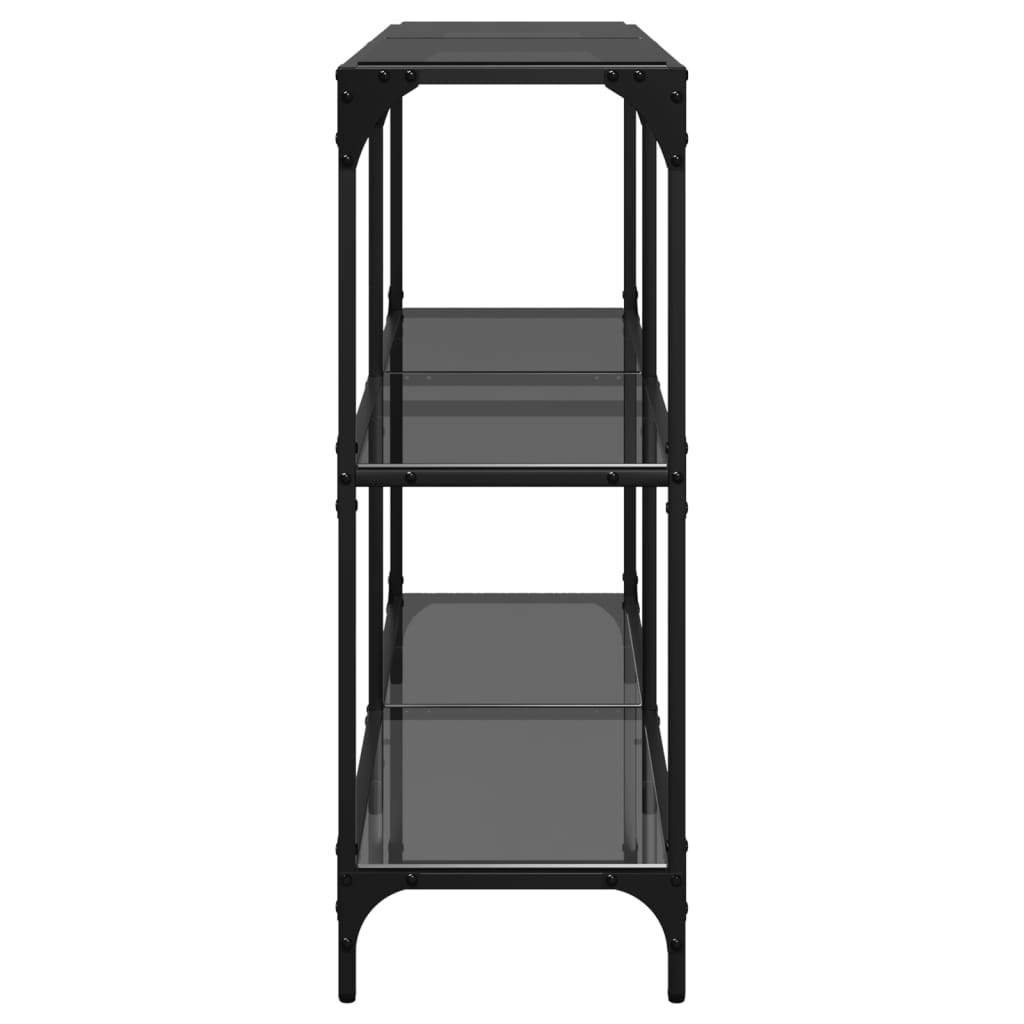 Konsolbord Med Glasskiva 118,5X30X81 Cm Stål