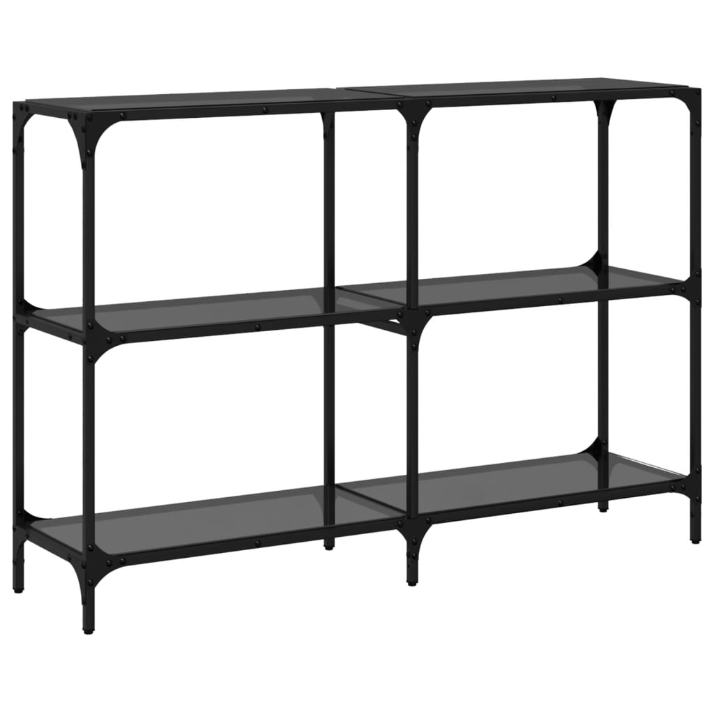 Konsolbord Med Glasskiva 118,5X30X81 Cm Stål