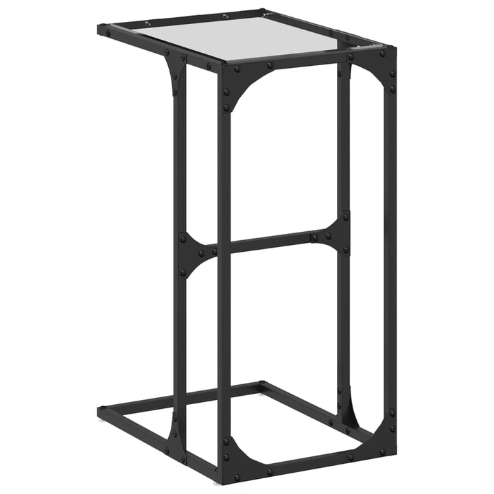 Sidobord Med Glasskiva 40X30X61,5 Cm Stål