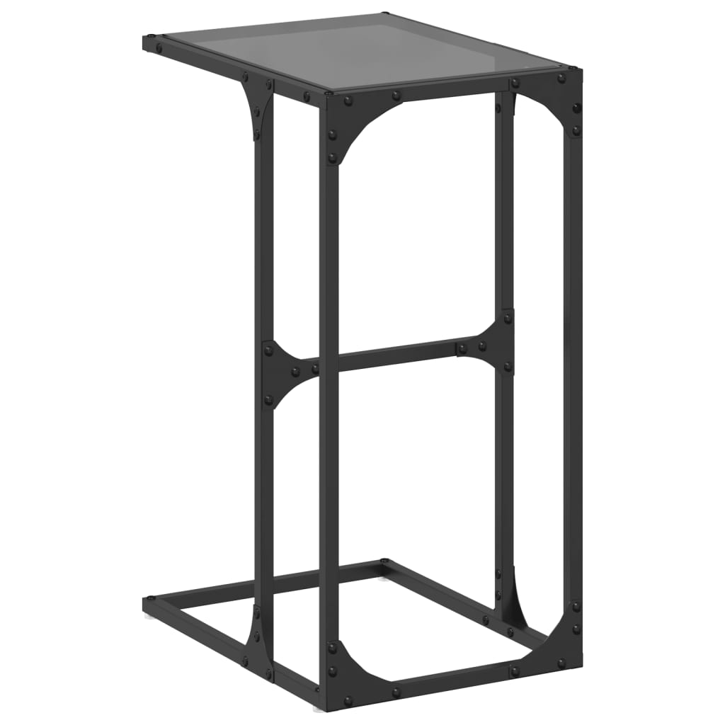Sidobord Med Glasskiva 40X30X61,5 Cm Stål