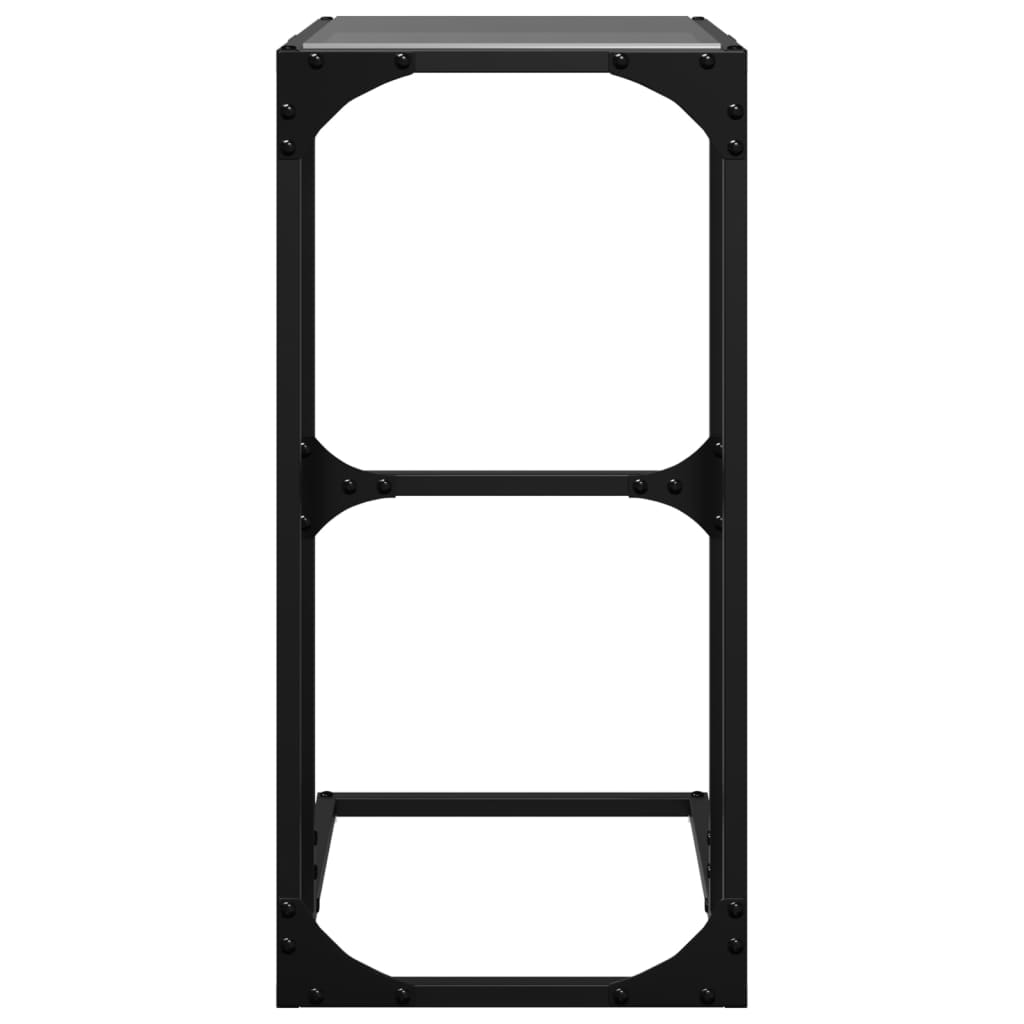 Sidobord Med Glasskiva 40X30X61,5 Cm Stål
