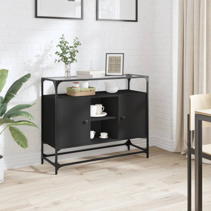 Skänk Med Glasskiva Sonoma-Ek 98X35X81 Cm Konstruerat Trä