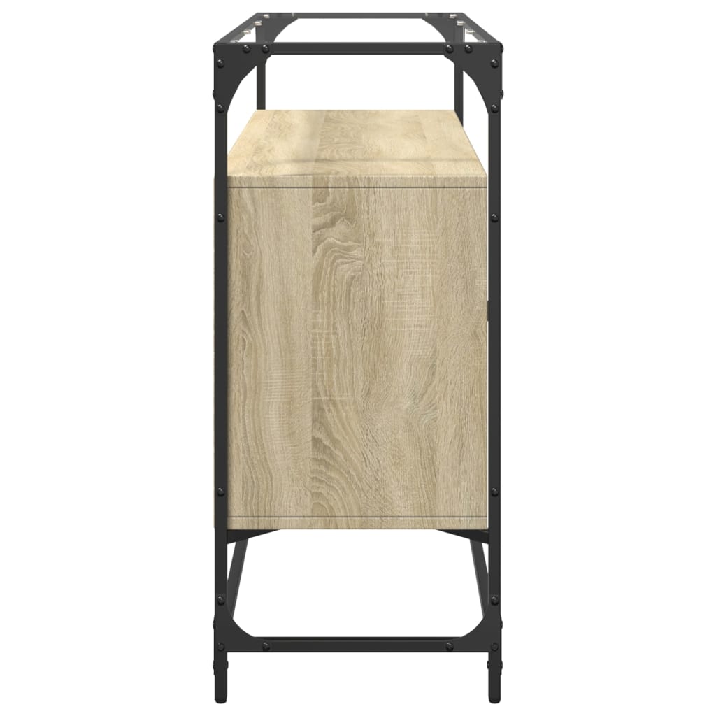 Skänk Med Glasskiva Sonoma-Ek 98X35X81 Cm Konstruerat Trä