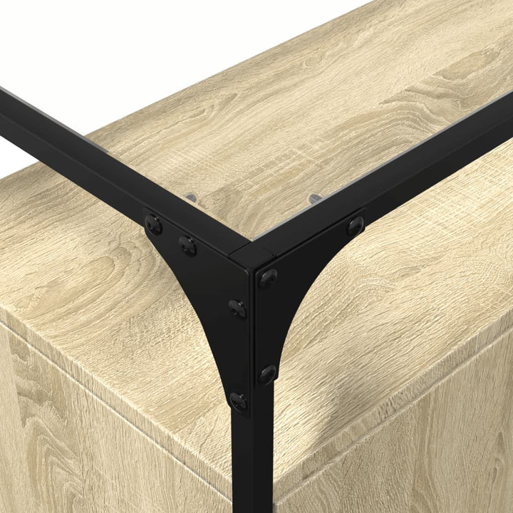 Skänk Med Glasskiva Sonoma-Ek 98X35X81 Cm Konstruerat Trä