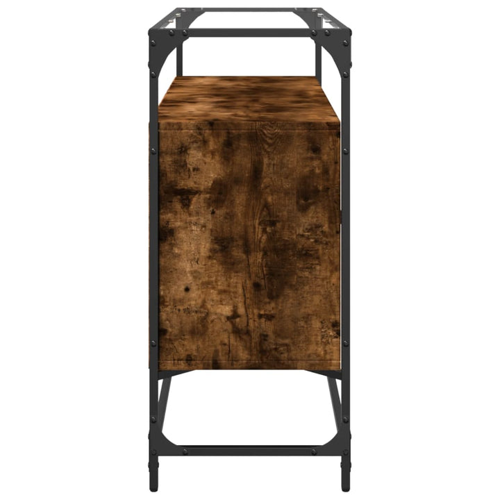 Skänk Med Glasskiva 98X35X81 Cm Konstruerat Trä
