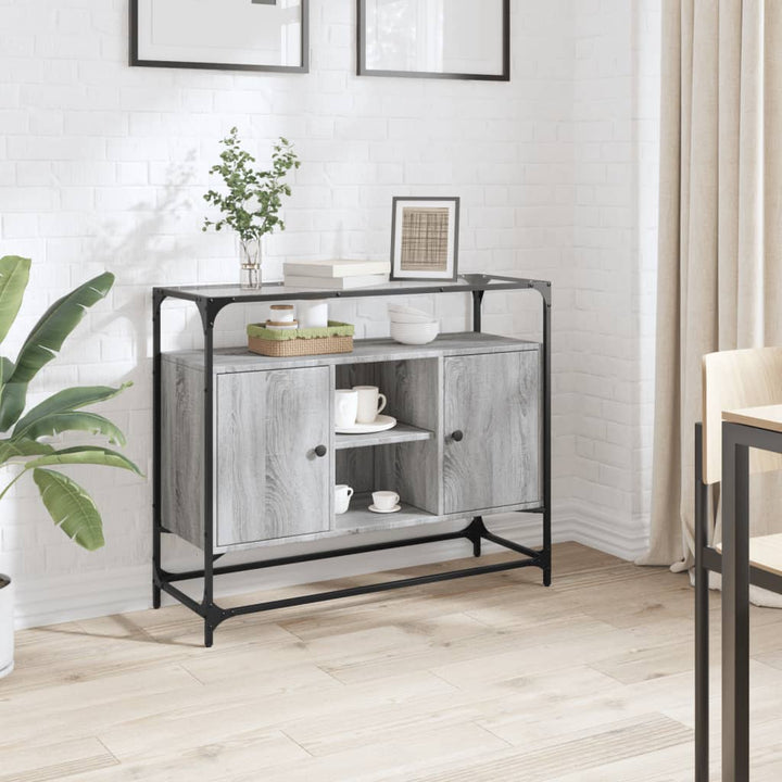 Skänk Med Glasskiva Sonoma-Ek 98X35X81 Cm Konstruerat Trä
