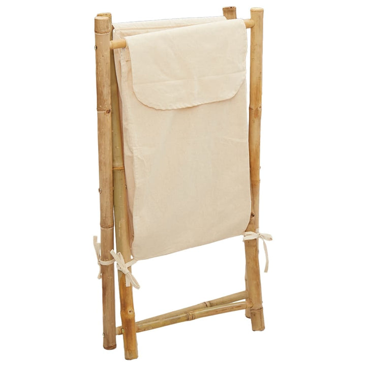 Tvättkorg Gräddvit 41,5X36X63,5 Cm Bambu