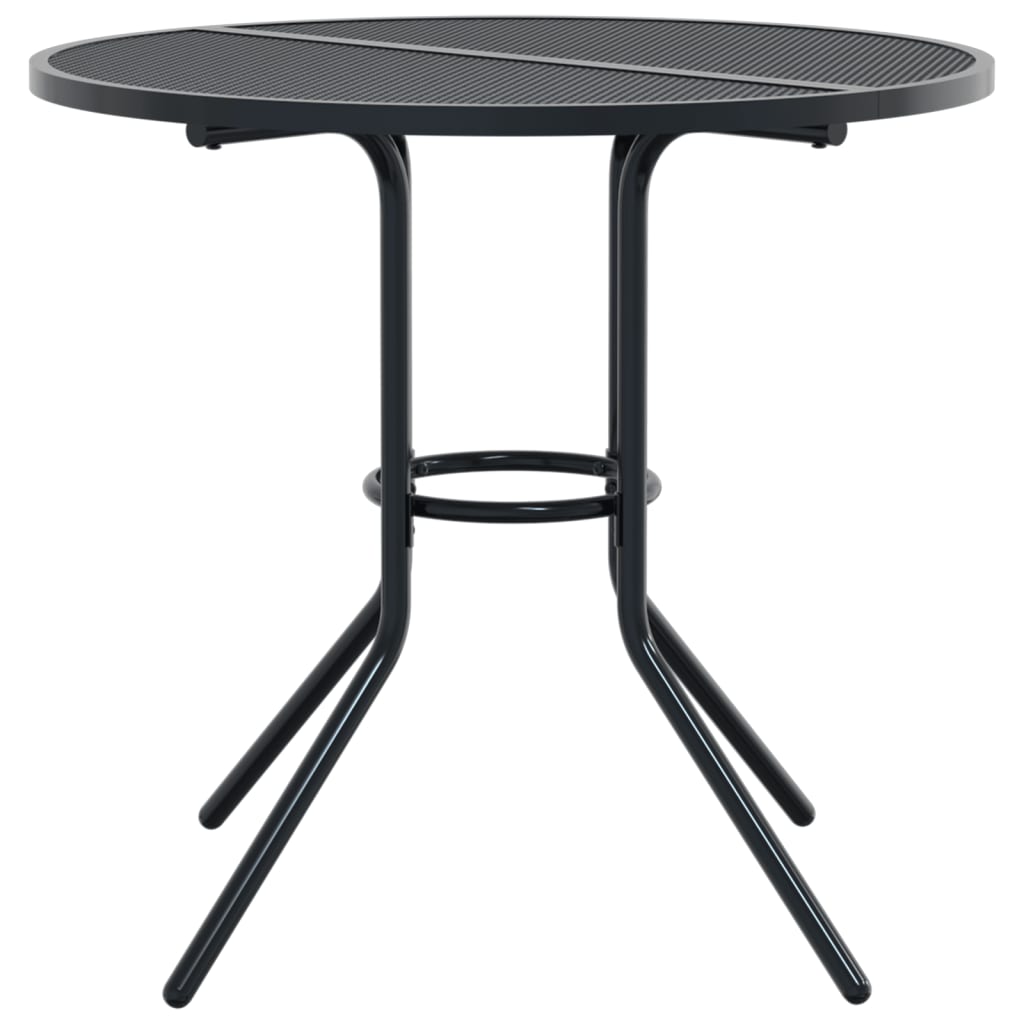 Trädgårdsbord Rund Antracit Ø80X72,5 Cm Pulverlackerat Stål