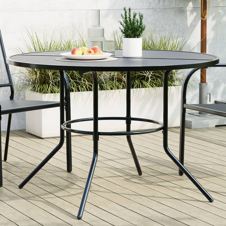 Trädgårdsbord Rund Antracit Ø80X72,5 Cm Pulverlackerat Stål