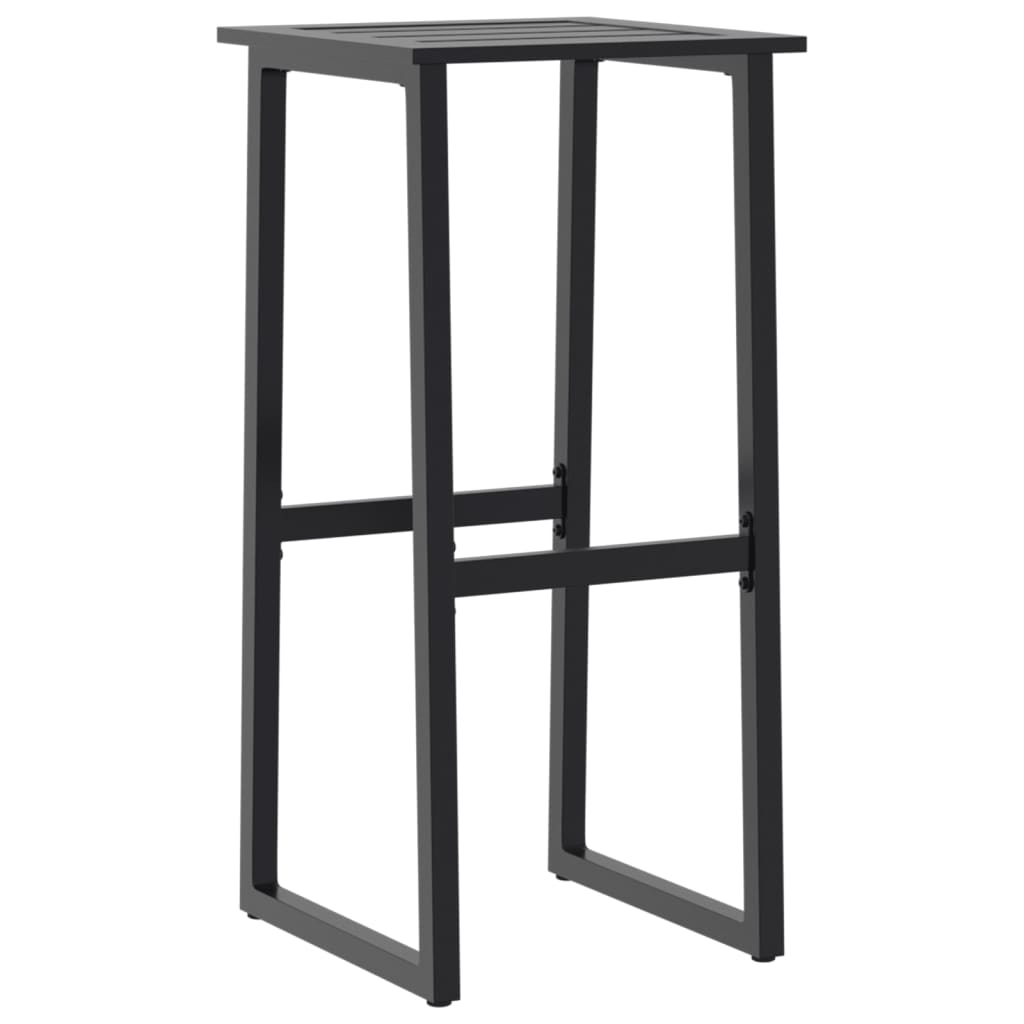 Barstolar 4 St Svart 38X38X80 Cm Pulverlackerat Stål