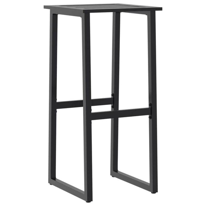 Barstolar 4 St Svart 38X38X80 Cm Pulverlackerat Stål