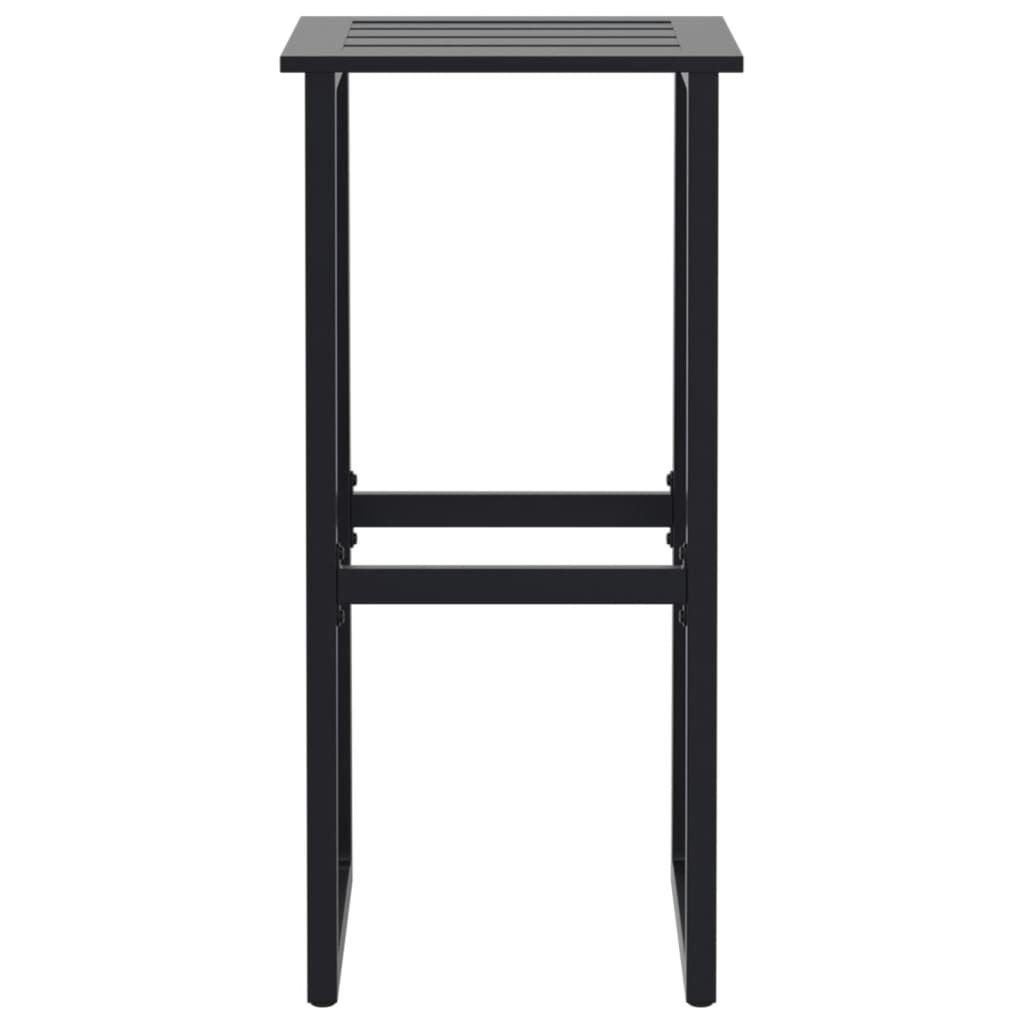 Barstolar 4 St Svart 38X38X80 Cm Pulverlackerat Stål