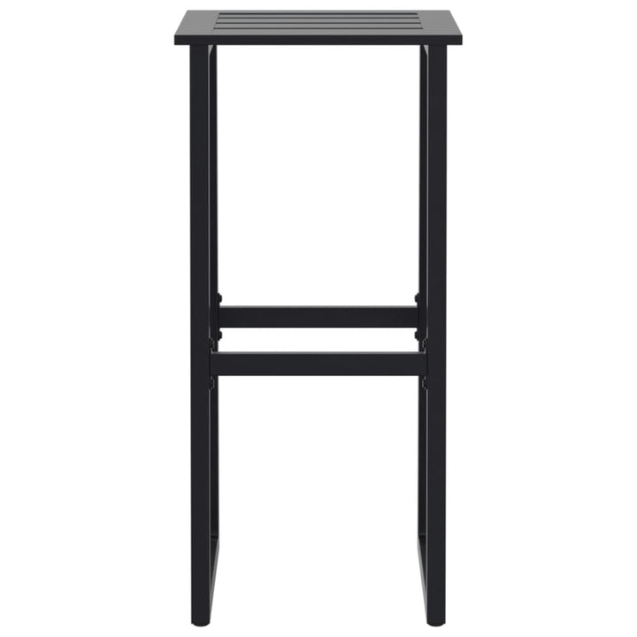 Barstolar 4 St Svart 38X38X80 Cm Pulverlackerat Stål