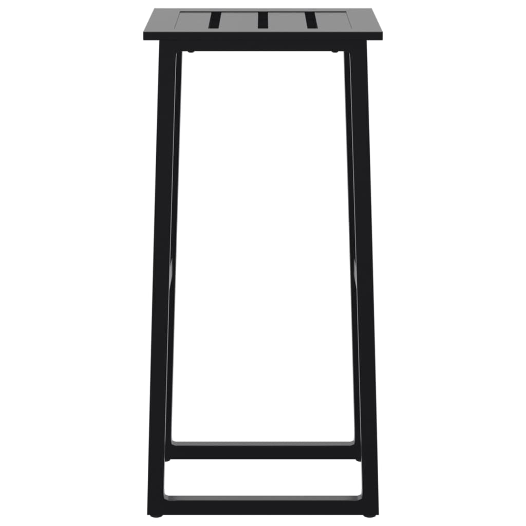Barstolar 4 St Svart 38X38X80 Cm Pulverlackerat Stål