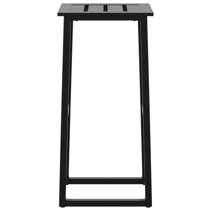Barstolar 4 St Svart 38X38X80 Cm Pulverlackerat Stål