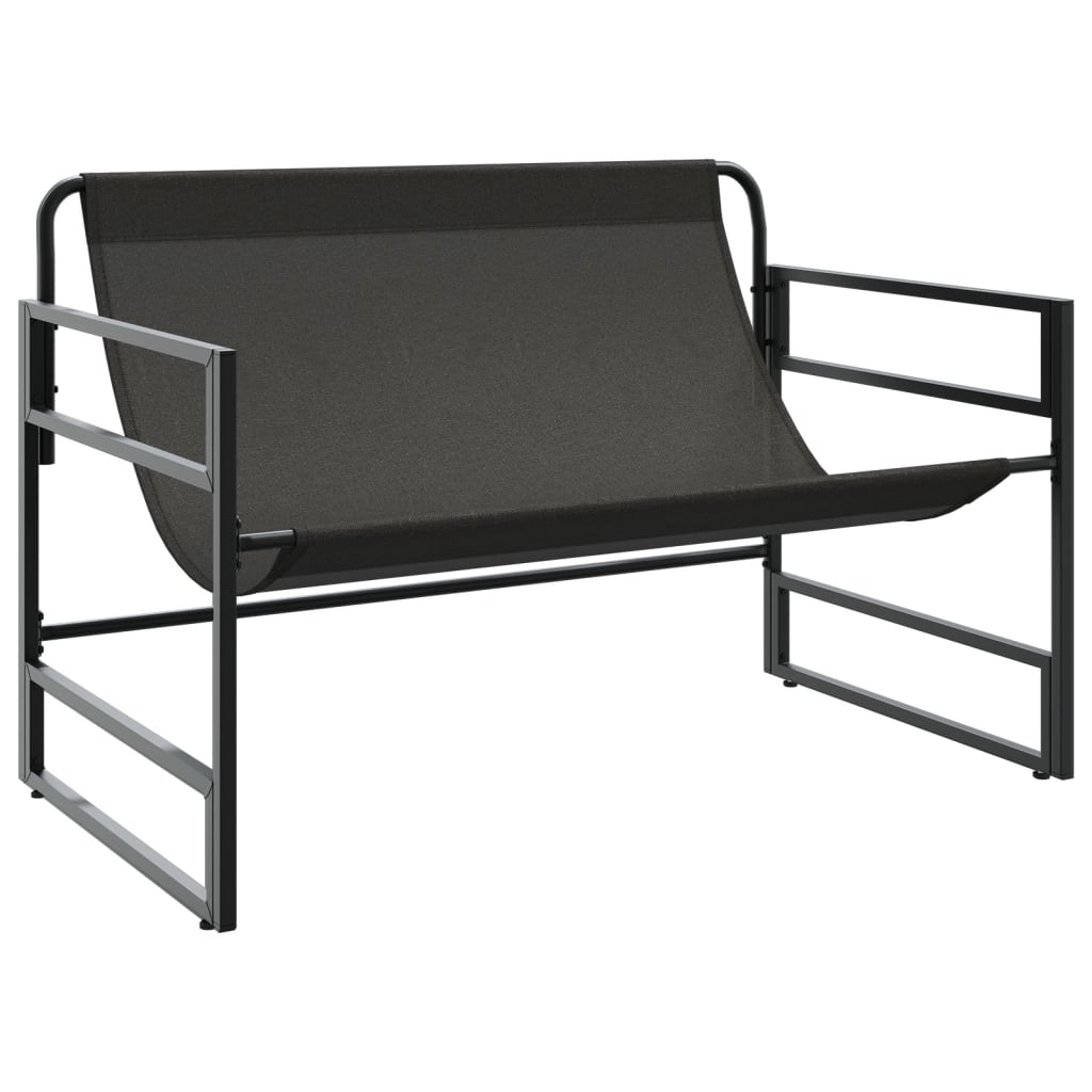Trädgårdsbänk Med Dyna 113 Cm Stål