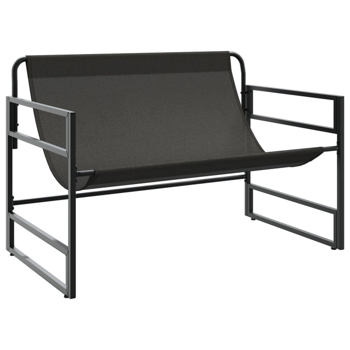 Trädgårdsbänk Med Dyna 113 Cm Stål