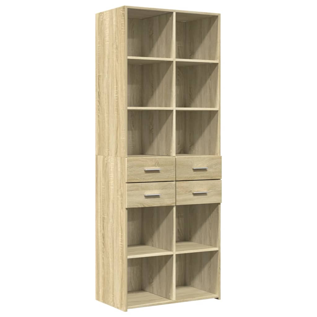 Högskåp Sonoma-Ek 70X42,5X185 Cm Konstruerat Trä