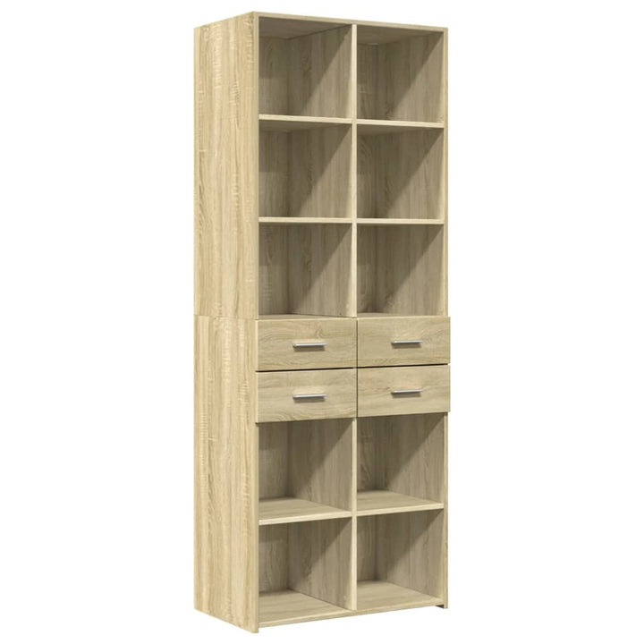 Högskåp Sonoma-Ek 70X42,5X185 Cm Konstruerat Trä