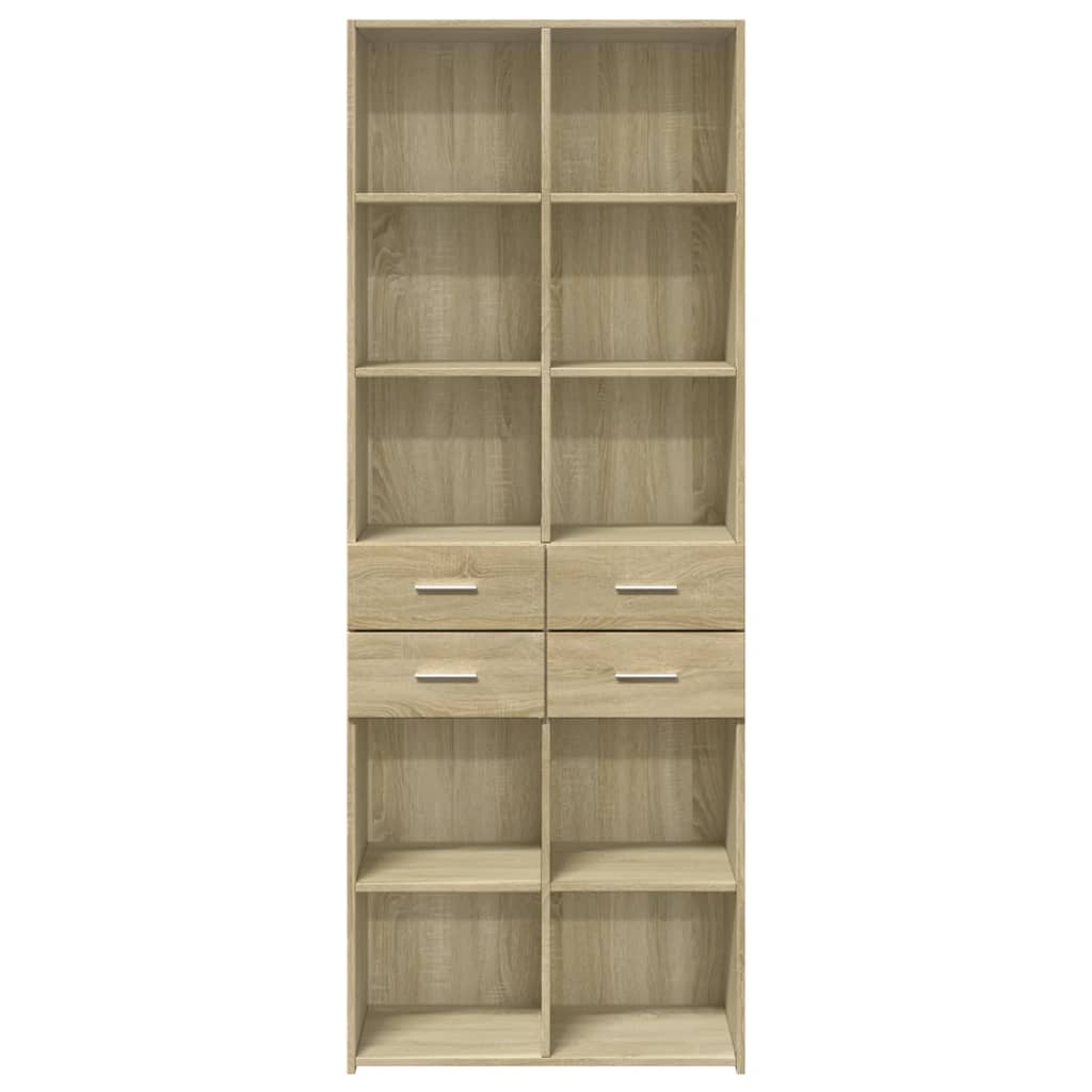 Högskåp Sonoma-Ek 70X42,5X185 Cm Konstruerat Trä