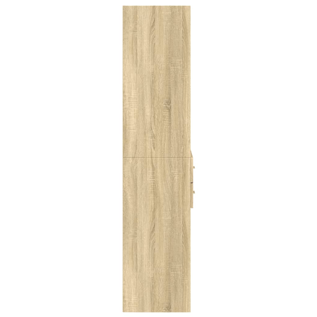 Högskåp Sonoma-Ek 70X42,5X185 Cm Konstruerat Trä