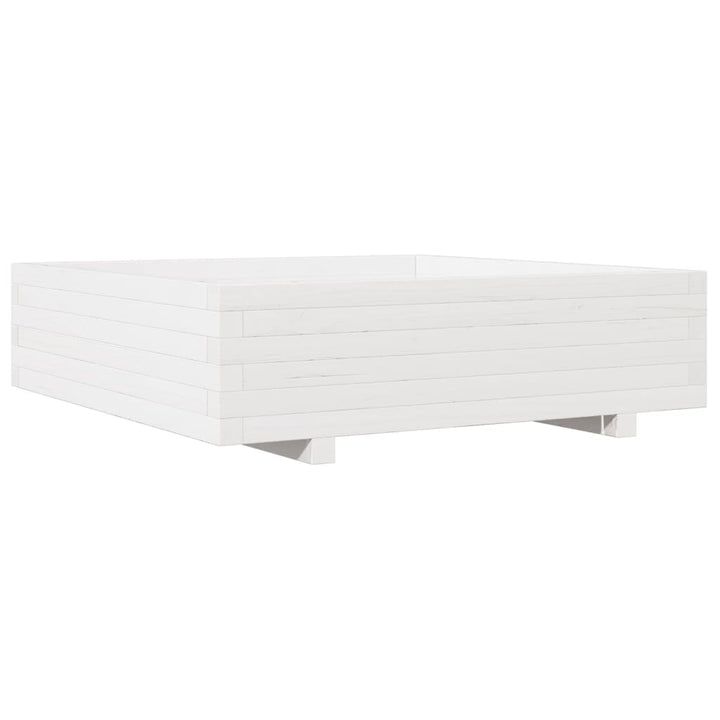 Odlingslåda 90X90X26,5 Cm Vit Massiv Furu