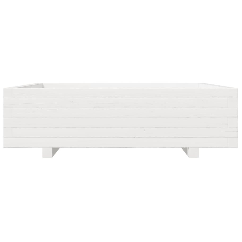 Odlingslåda 90X90X26,5 Cm Vit Massiv Furu