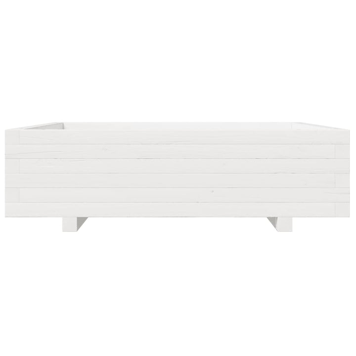 Odlingslåda 90X90X26,5 Cm Vit Massiv Furu