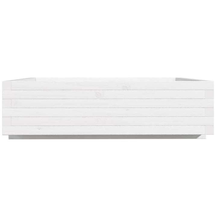 Odlingslåda 90X90X26,5 Cm Vit Massiv Furu