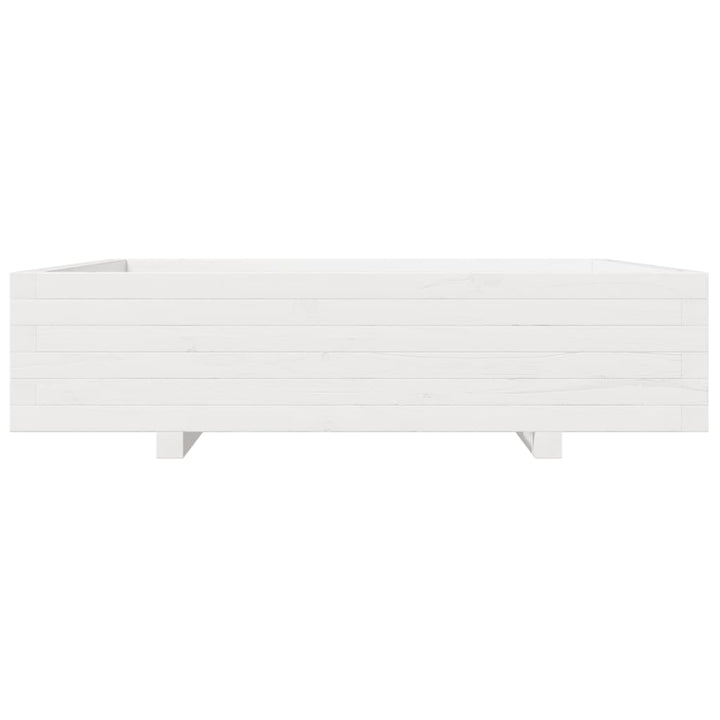 Odlingslåda Vit 100X100X26,5 Cm Massiv Furu