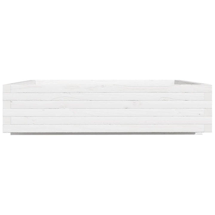 Odlingslåda Vit 100X100X26,5 Cm Massiv Furu