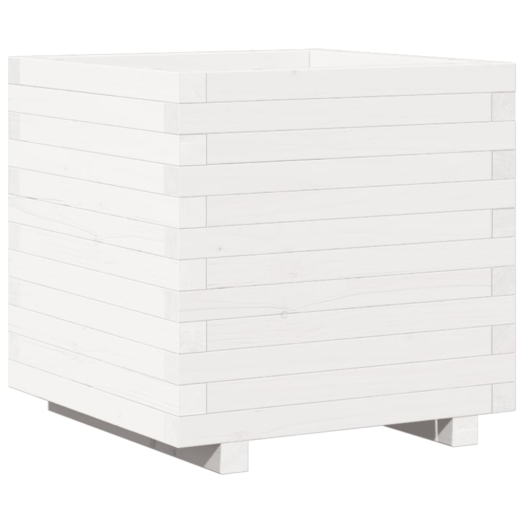 Odlingslåda Vit 50X50X49,5 Cm Massiv Furu