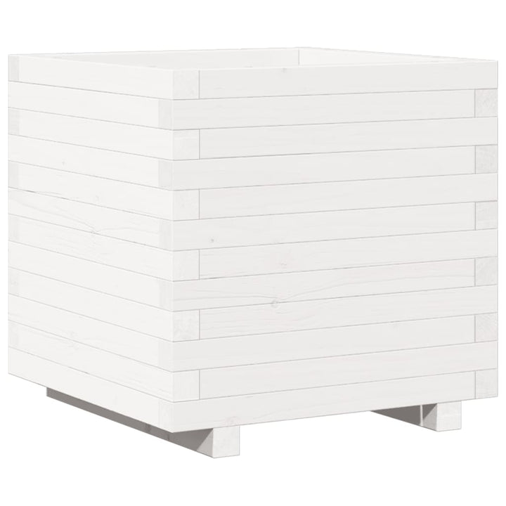 Odlingslåda Vit 50X50X49,5 Cm Massiv Furu