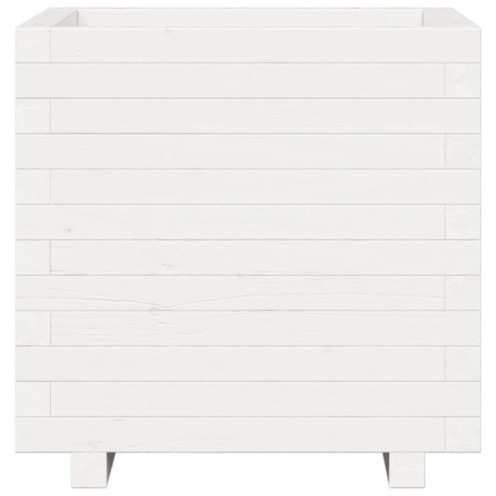 Odlingslåda Vit 50X50X49,5 Cm Massiv Furu