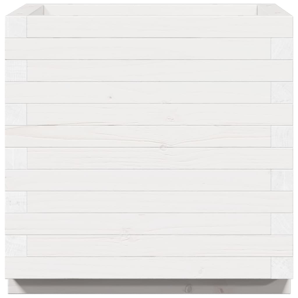 Odlingslåda Vit 50X50X49,5 Cm Massiv Furu