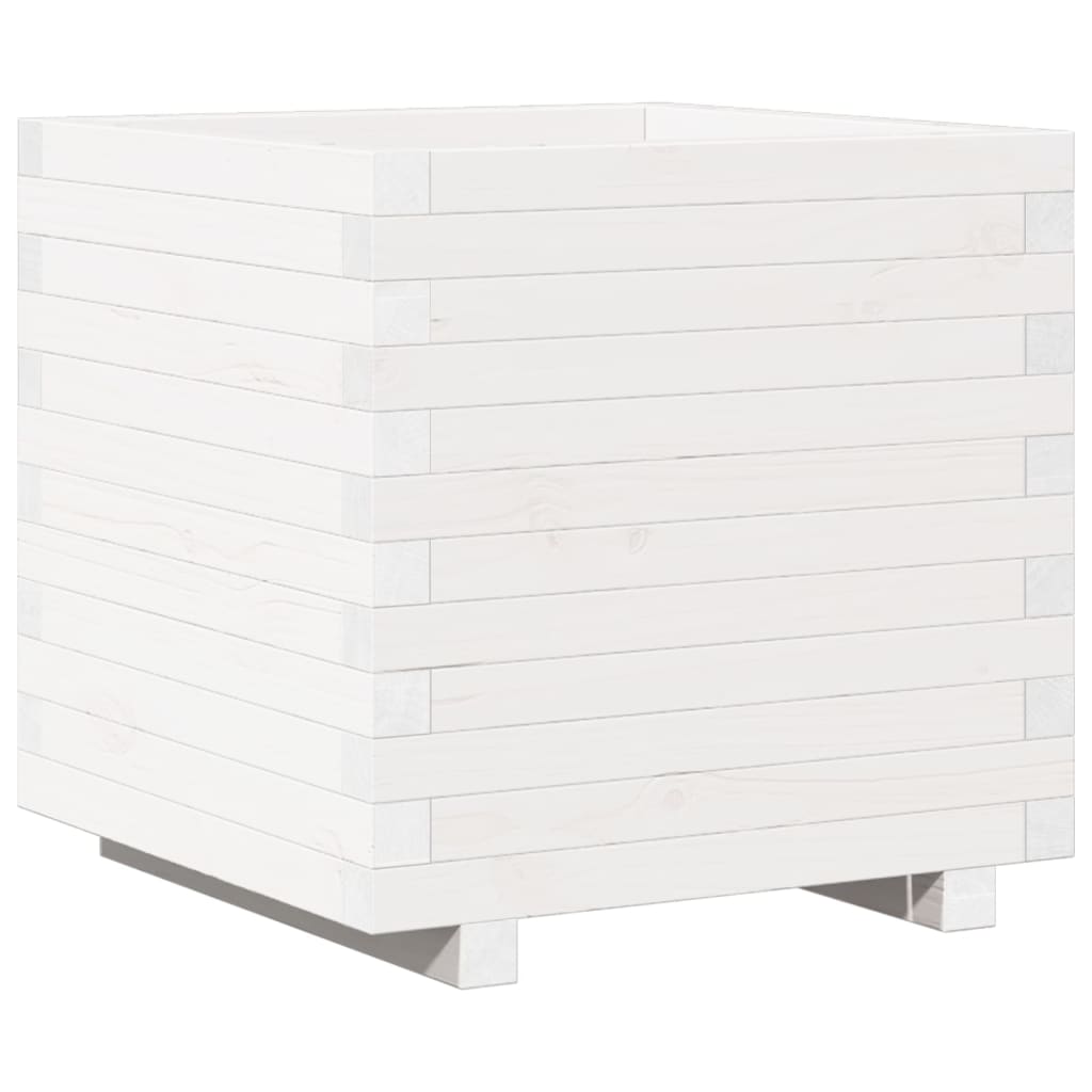 Odlingslåda Vit 50X50X49,5 Cm Massiv Furu