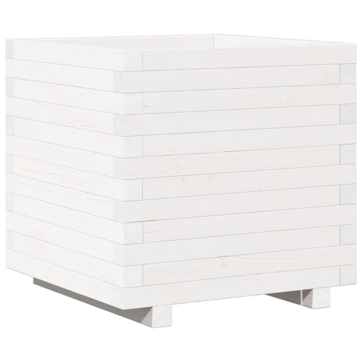 Odlingslåda Vit 50X50X49,5 Cm Massiv Furu