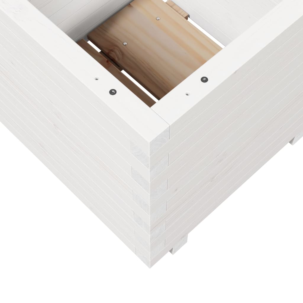 Odlingslåda Vit 50X50X49,5 Cm Massiv Furu